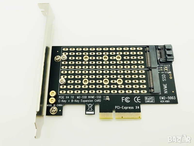 Преходник M.2 (M2) SSD NVME към PCI-E 3.0 x4, снимка 1