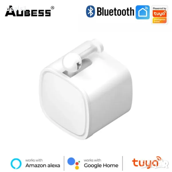 Aubess Tuya Robot Switch Робот Превключвател Управление чрез Bluetooth и Гласови команди Smart Life , снимка 1