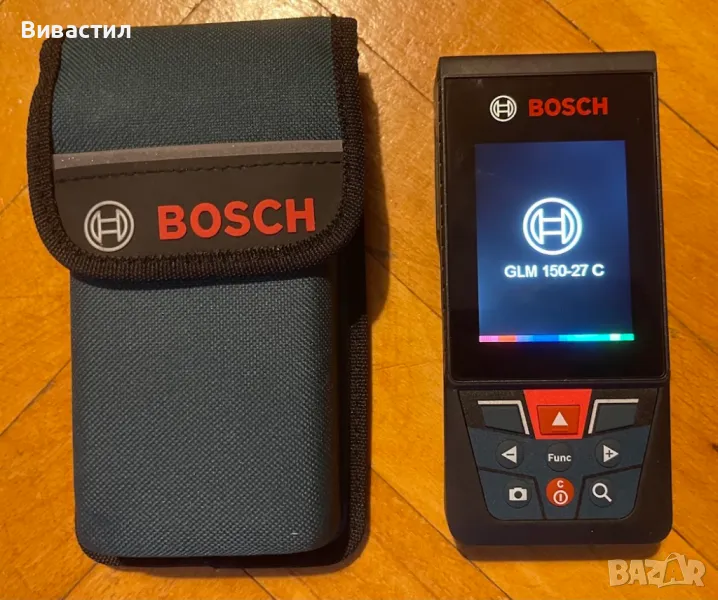 Лазерна ролетка BOSCH GLM 150-27 C PROFESSIONAL, 0.08 - 150м с камера модел 23г. Ролетката е с всичк, снимка 1