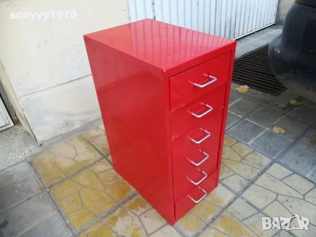 🌼ЧЕРВЕН МЕТАЛЕН ШКАФ ОТ АНГЛИЯ-66х41х28см 2005250916G, снимка 1