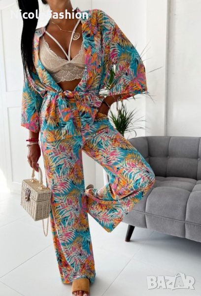 Комплект панталон с кимоно     , снимка 1