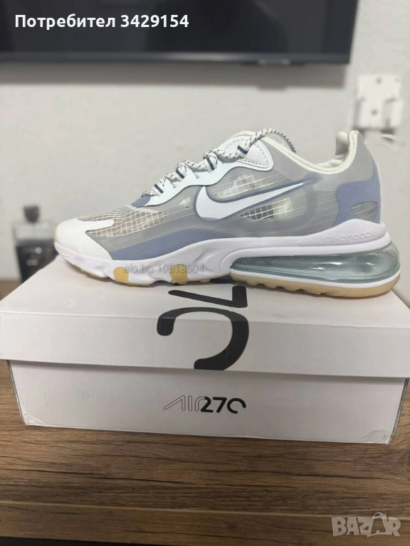 Супер Изгодно НОВИ Nike Air Max 270 React Бялo-Сиво Размер EU 45, снимка 1