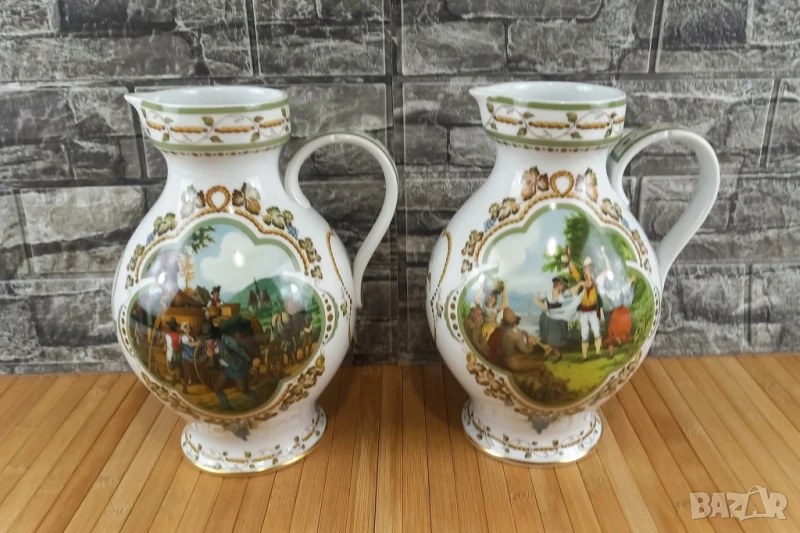 Лимитирани колекционни порцеланови кани "Weinpresse" – Franklin Porzellan, снимка 1