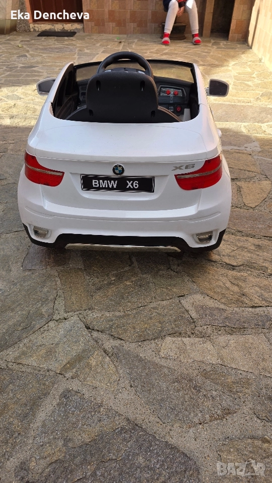 Акумулаторен джип BMW X6 JJ258 Moni, бял, снимка 1