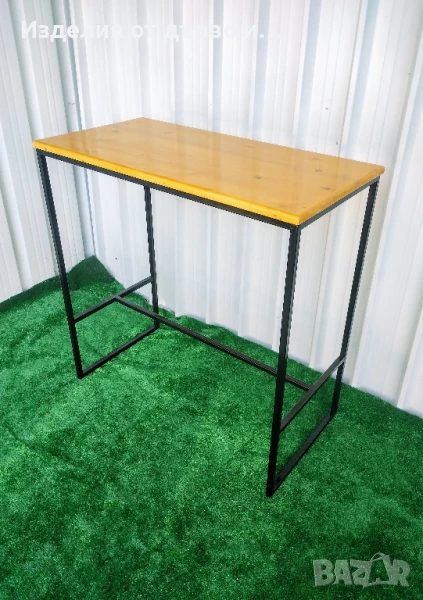 Маса комбинация от дърво и метал по поръчка , снимка 1