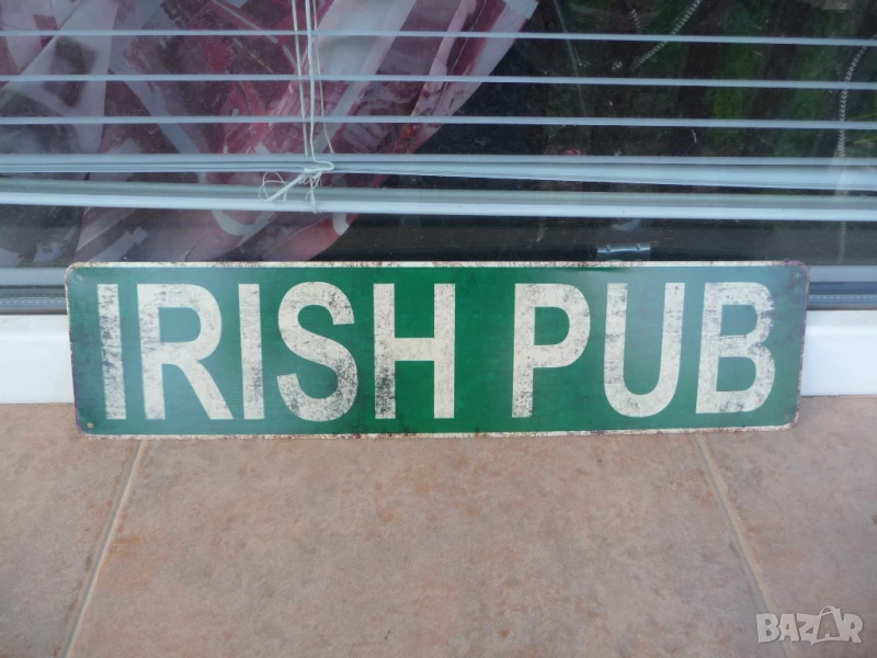 Метална табела Ирландски пъб бира уиски алкохол Ирландия бар Irish Pub, снимка 1
