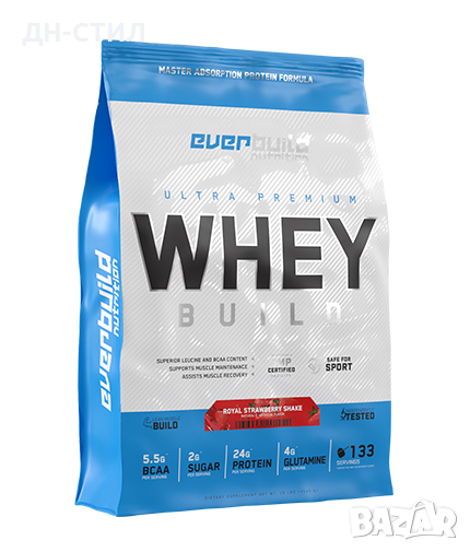 Протеин EVERBUILD Ultra Premium Whey Protein Build / Bag 4.540грама, снимка 1