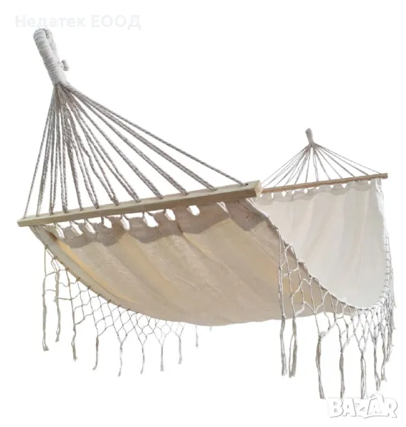 Хамак от макраме платнен, Бежов, 200x100 см., снимка 1