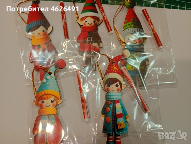 Коледни магнити,подаръци,висулки,късмети, снимка 6 - Декорация за дома - 52099196