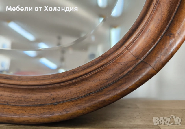 Голямо кристално огледало с дърворезба, снимка 9 - Огледала - 53099838