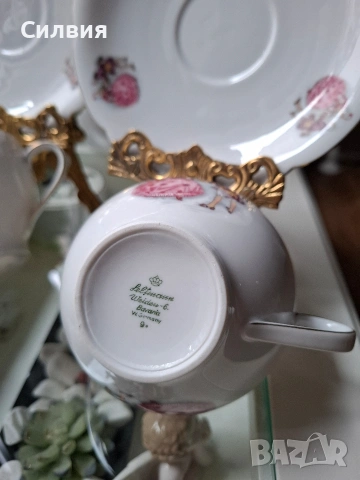 Красив комплект от чаши с чинийки , снимка 6 - Чаши - 53426484