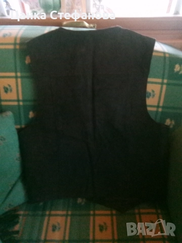 Винтидж мъжки велурени елек, снимка 2 - Колекции - 51855154