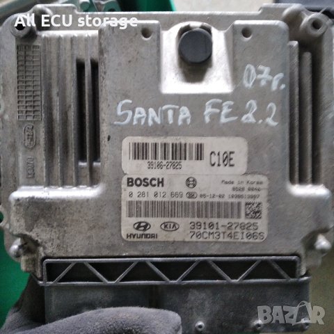Компютър двигател за Hyundai Santa Fe II, 2.2 CRDI ,  39101-27825 , 0 281 012 669, снимка 1 - Части - 44978234