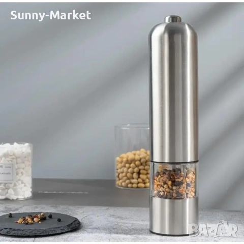 Електрическа мелничка за черен пипер или сол, снимка 4 - Аксесоари за кухня - 53542238