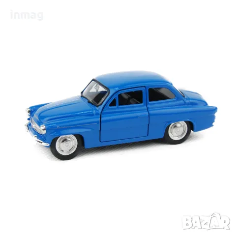 Метална количка Skoda Octavia / Шкода, 1959, WELLY, мащаб 1:34, син цвят, 43824, снимка 6 - Колекции - 47762251