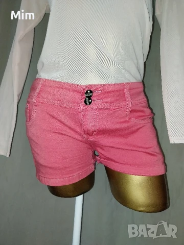 М Прозрачна блуза в светло розово и къси розови къси панталонки , снимка 6 - Къси панталони и бермуди - 50902243