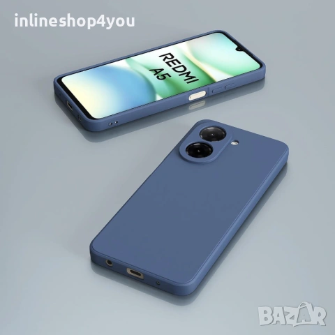 Матов Силиконов Кейс за Xiaomi Redmi A5 - Тъмно син, снимка 6 - Калъфи, кейсове - 53239765