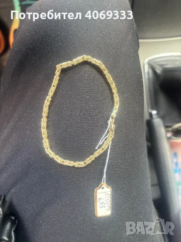 Кралска златна гривна 14к 6.55гр 14к 21см, снимка 3 - Гривни - 50073493
