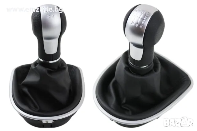 Кожена Топка за скоростен лост с маншон и рамка за Сеат SEAT Toledo III 3 Altea Leon 2 II с 5 и 6ск.