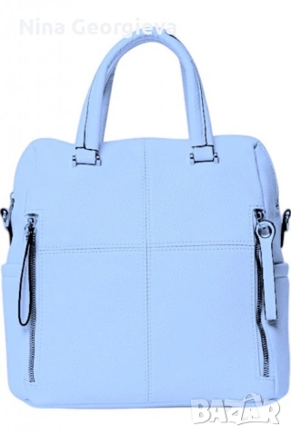 Дамска раница от еко материал с отделящи се презрамки, снимка 5 - Раници - 53575630