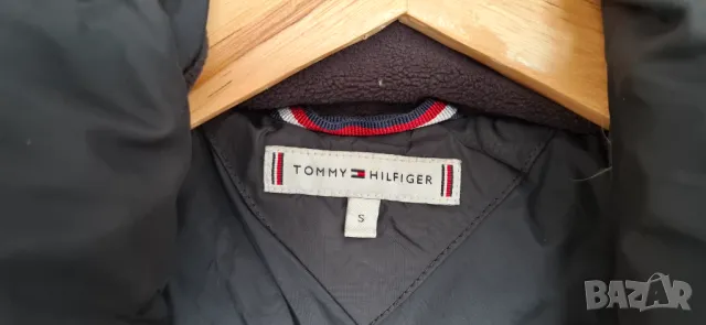 TOMMY HILFIGER Оригинално дамско зимно дълго яке с ПУХ-размер S, снимка 6 - Якета - 48716620