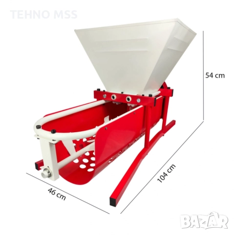 Гроздомелачка с отделяне на чепките, Ронкачка, Преса DG07, снимка 3 - Други машини и части - 51662483