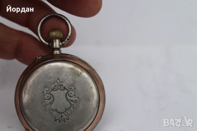 Швейцарски джобен сребърен часовник , снимка 5 - Джобни - 50462136