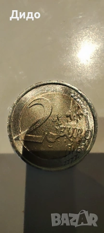 Дефектна  монета номинал 2 евро , снимка 3 - Нумизматика и бонистика - 53930220