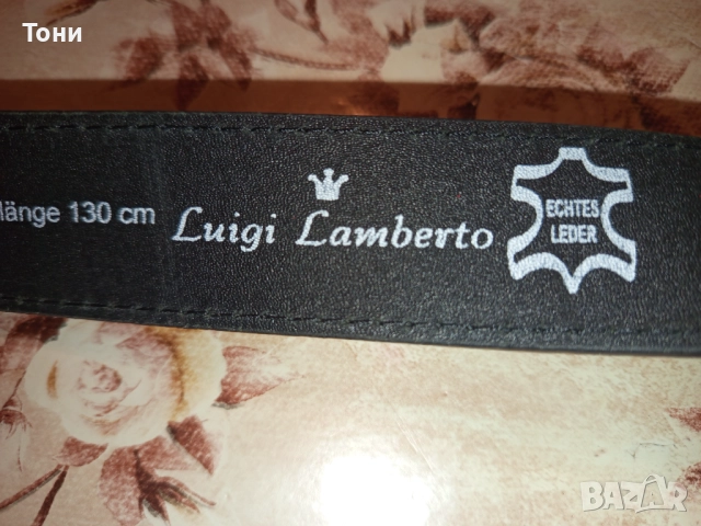 LUIGI LAMBERTO Нов Стилен Мъжки Колан Изцяло от Естествена Кожа 130см., снимка 5 - Колани - 52675787