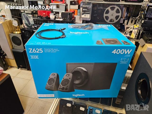 Компютърни колни с бас каса Logitech 2.1 Z625 POWERFUL THX SOUND Пълен комплект, само са тествани., снимка 4 - Тонколони - 53285723