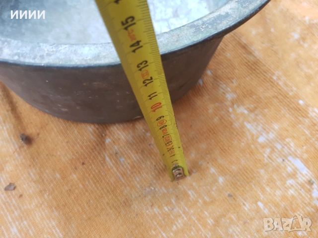 Бакърена тенджера с капак , снимка 4 - Антикварни и старинни предмети - 54270629