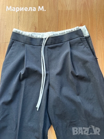 Zara панталон, XS, като нов, тъмно синьо райе, снимка 2 - Панталони - 52401106