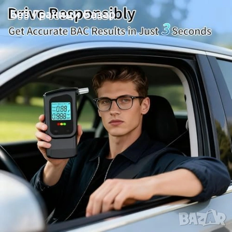 Нов Професионален дрегер с двоен сензор LCD дисплей 30 мундщука кола алкохол, снимка 7 - Друга електроника - 53888192