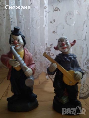 Антична двойка клоуни музиканти, снимка 7 - Антикварни и старинни предмети - 45857246