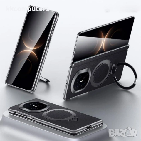 Кожен Калъф Huawei Mate X7 SULADA - MagSafe Магнитен, 360° Защита, Магнитен Държач, Вкл. Протектор (