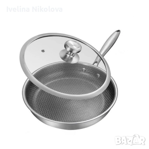 Тиган с капак Goldmann Fusionhex Pro, Дълбок, Незалепващо Покритие, Неръждаема стомана