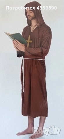 Монашеска роба от средновековен ренесанс - Код: М-1750, снимка 4 - Бельо - 53594401