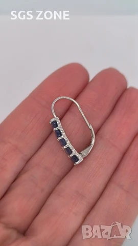 Обеци сребро 925 с естествен РУБИН, САПФИР, ИЗУМРУД, снимка 9 - Обеци - 51272555