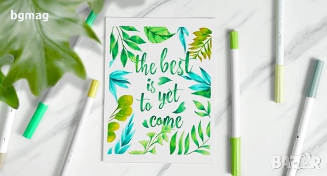 Ohuhu Marker Pens for Journal-маркери с два писеца тип "четка" и "тънкописец", комплект 40 цвята, на, снимка 14 - Ученически пособия, канцеларски материали - 52146742