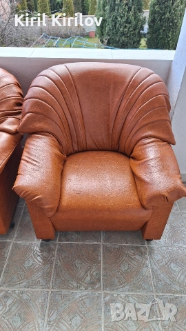 3 бр кожени фотьойла , снимка 5 - Дивани и мека мебел - 53743513