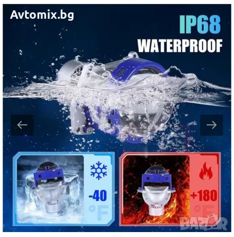 Bi-LED лупи за вграждане във фарове 3 инча,130W 8000, 2бр, снимка 9 - Аксесоари и консумативи - 49661925