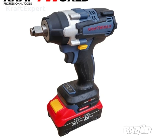 АКУМУЛАТОРЕН ГАЙКОВЕРТ KRAFTWORLD POWERSHARE 36V, снимка 4 - Винтоверти - 50474261