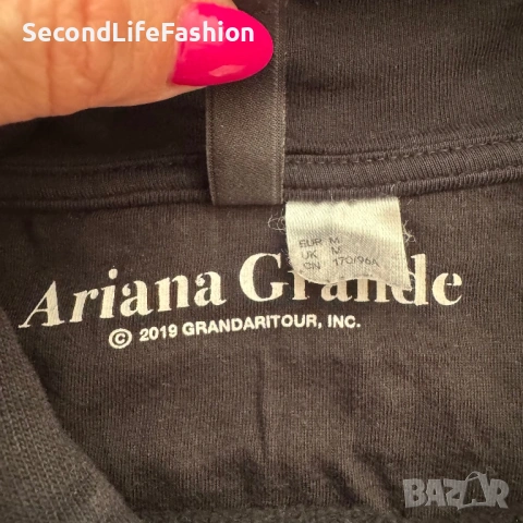 Дамски суичър с качулка овърсайзър Ariana Grande 7 Rings размер M, H&M, снимка 5 - Суичъри - 53505552