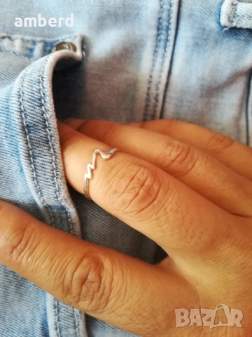 Нежен и елегантен сребърен пръстен - модел КR484, снимка 3 - Пръстени - 53732234