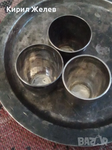 Посребрени чаши комплект 53657, снимка 3 - Антикварни и старинни предмети - 53422462