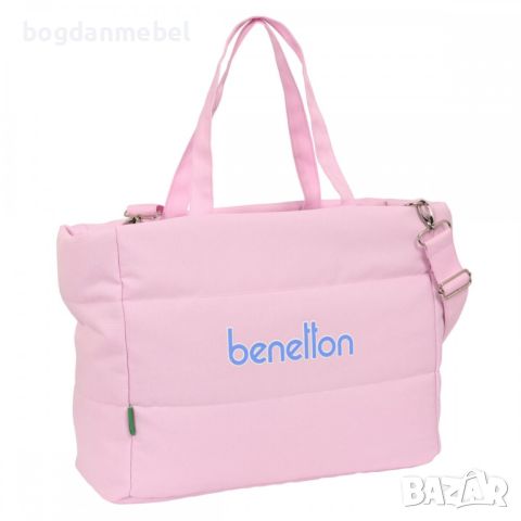 Чанта за лаптоп Benetton Pink Светло розово (54 x 31 x 17 cm), снимка 1