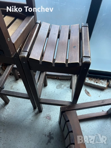 8бр. бар стола-щъркел,дървени