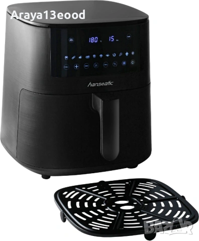 Еър фрайър Hanseatic HAF651650BCU, 1650 W, 6.5 л, LED дисплей, снимка 6 - Фритюрници - 53909496