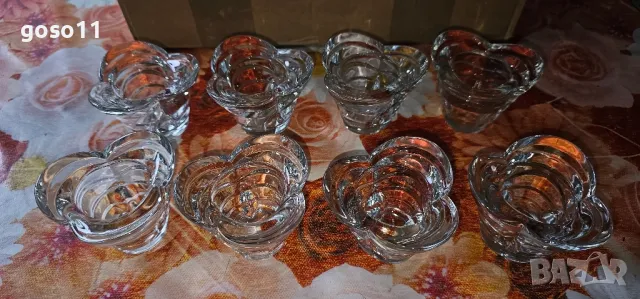 стъклени свещници, снимка 3 - Декорация за дома - 49708507