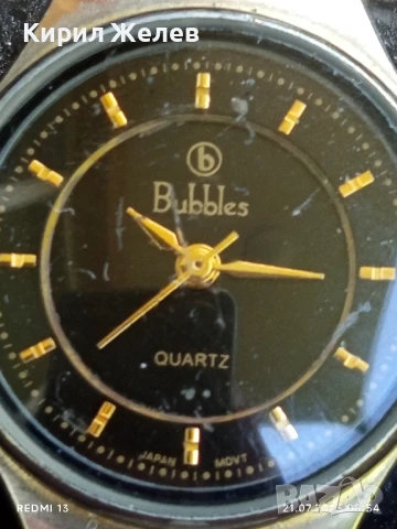 Красив дамски часовник Bubbles Quartz Japan movt стилен дизайн 34077, снимка 3 - Дамски - 51087698